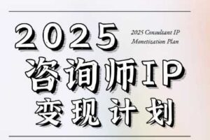 7天构建咨询师变现系统，2025咨询师IP变现计划训练营-麦资源网