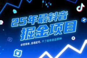 25年最新抖音掘金项目，非常简单，容易起号，干了就有收益那种-麦资源网