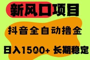 最新风口抖音无人直播掘金，纯暴力项目，无人撸音浪，全自动运行日入1.5k+，可矩阵放大【揭秘】-麦资源网