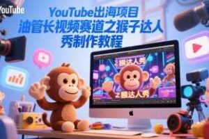 YouTube出海项目，油管长视频赛道之猴子达人秀制作教程-麦资源网