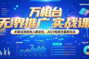 万相台无界推广实战课，关键词测款加人群定位，2025电商流量新玩法-麦资源网
