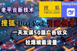 搜狐+DeepSeek引流创业粉，老平台新技术，一天发满50篇广告软文，拉爆搜索流量-麦资源网
