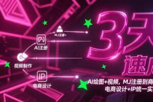 （15245期）3天速成AI绘图+视频，MJ注册到商业应用，电商设计+IP统一实战指南-麦资源网