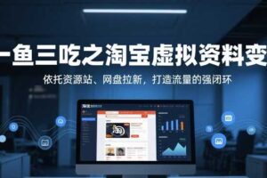 一鱼三吃之淘宝虚拟资料变现，依托资源站、网盘拉新，打造流量的强闭环-麦资源网