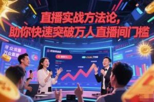 直播实战方法论，助你快速突破万人直播间门槛-麦资源网