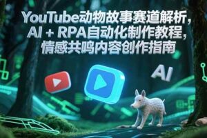 （15174期）YouTube动物故事赛道解析，AI+RPA自动化制作教程，情感共鸣内容创作指南-麦资源网