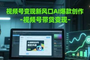 视频号变现新风口AI爆款创作-视频号带货变现-麦资源网