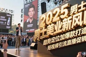 （15190期）2025男士美业新风口，趋势定位加爆款打造，短视频引流直播促销-麦资源网