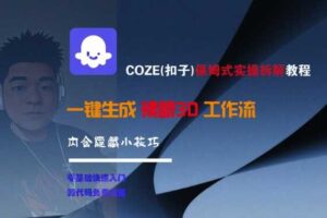 COZE(扣子)保姆式实操拆解教程，一键生成裸眼3D工作流，内合隐藏小技巧-麦资源网