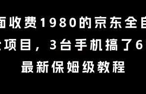 外面收费1980的京东全自动掘金项目，3台手机搞了6张，最新保姆级教程【揭秘】-麦资源网