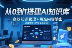 从0到1搭建AI知识库，高效知识管理+精准内容输出，流量收割+内容变现双闭环-麦资源网