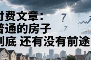 付费文章：普通的房子到底还有没有前途？-麦资源网