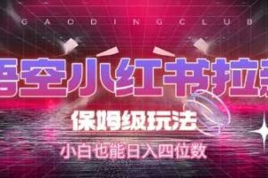 悟空小红书拉新,保姆级玩法,小白也能日入四位数-麦资源网