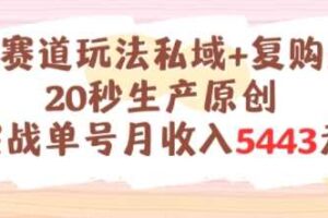 养生赛道玩法私域+复购类型，20秒生产原创实战单号月收入5k+-麦资源网