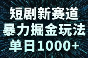 （14993期）短剧新赛道，暴力掘金玩法，单日1000+-麦资源网