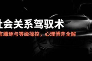 2025社会关系驾驭术，语言雕琢与等级操控，心理博弈全解析-麦资源网