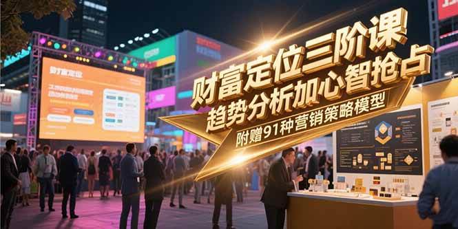 图片[1]-（15219期）财富定位三阶课，趋势分析加心智抢占，附赠91种营销策略模型