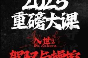 2025重磅大课，入世2，驾驭与控制-麦资源网