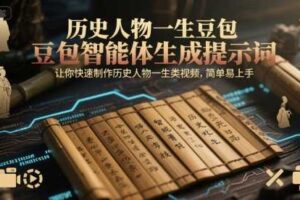历史人物一生豆包智能体生成提示词，让你快速制作历史人物一生类视频，简单易上手-麦资源网