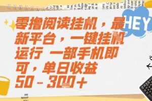 零撸阅读挂G，最新平台，一键全自动运行，一部手机即可，单日收益50-3张+【揭秘】-麦资源网