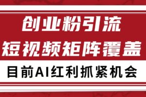创业粉精准引流 CY赛道引流获客 自热矩阵SOP日引200+-麦资源网