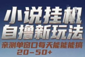 小说自撸新玩法 — 亲测单窗口每天能搞 20-50+,支持矩阵化批量操作【揭秘】-麦资源网
