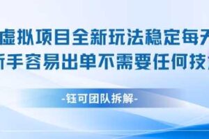 闲鱼虚拟项目全新玩法，稳定每天几张+ 新手容易出单不需要任何技术-麦资源网
