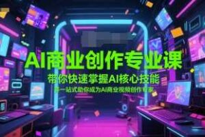 AI商业创作专业课，带你快速掌握AI核心技能，并一站式助你成为AI商业视频创作专家-麦资源网