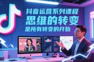 抖音运营系列课程,思维的转变,是所有转变的开始-麦资源网
