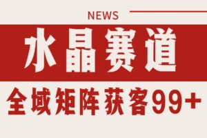 小红书某音水晶赛道引流获客 自热矩阵日引200+-麦资源网