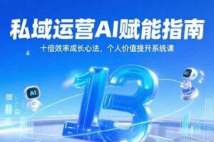 私域运营AI赋能指南，十倍效率成长心法，个人价值提升系统课-麦资源网