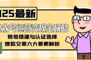 公众号运营变现全攻略，账号搭建与认证选择，爆款文章六大要素解析-麦资源网