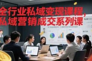 全行业私域变现课程，私域营销成交系列课-麦资源网