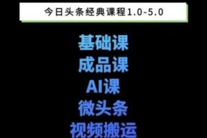 头条图文课1-5期教你头条图文写作、微头条、视频搬运变现,适合新手快速起号玩法-麦资源网