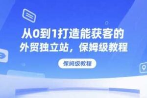 从0到1打造能获客的外贸独立站，保姆级教程-麦资源网