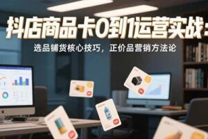 （15329期）抖店商品卡0到1运营实战：选品铺货核心技巧，正价品营销方法论-麦资源网