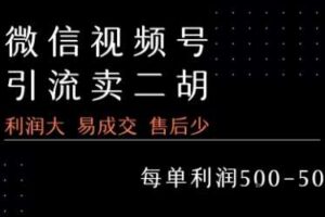 视频号卖二胡教程，利润大 易成交 售后少，一单利润5张+-麦资源网