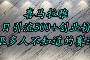 喜马拉雅，小而精的流量赛道，日进500+精准创业粉-麦资源网