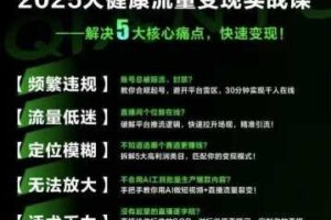 大健康流量全域新增长8.0，三月底线下课视频，大健康万亿蓝海，从类目突围到模式迭代-麦资源网