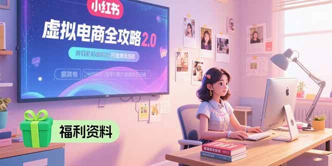 图片[1]-（15387期）虚拟电商全攻略2.0，开店选品实操流程，账号定位、货源发布、笔记发布技巧