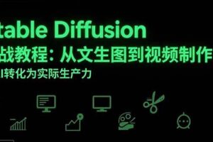 （15494期）Stable Diffusion实战教程：从文生图到视频制作，将AI转化为实际生产力-麦资源网