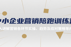 中小企业营销陪跑训练营，深入讲解营销各环节实操、趋势及应对策略等内容-麦资源网