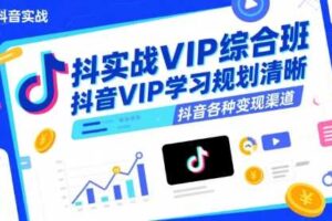 抖音实战VIP综合班，抖音VIP学习规划请晰抖音各种变现渠道-麦资源网