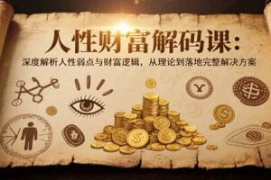 （15434期）人性财富解码课6.0：深度解析人性弱点与财富逻辑，理论到落地完整解决方案-麦资源网