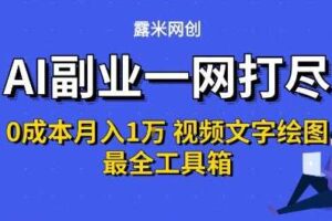 AI副业一网打尽0投入月入1W+视频文字绘图最全工具箱【揭秘】-麦资源网