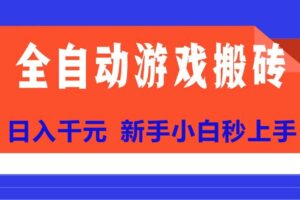 （15346期）全自动游戏搬砖项目天花板，日入千元，新手小白秒上手-麦资源网