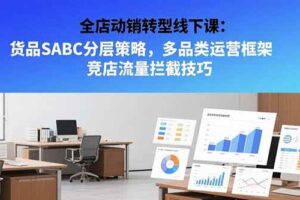 （15419期）全店动销转型线下课：货品SABC分层策略，多品类运营框架 竞店流量拦截技巧-麦资源网