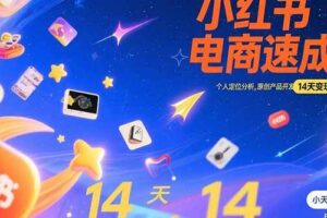 (15490期)小红书虚拟电商速成课:个人定位分析,原创产品开发,14天变现路径规划-麦资源网