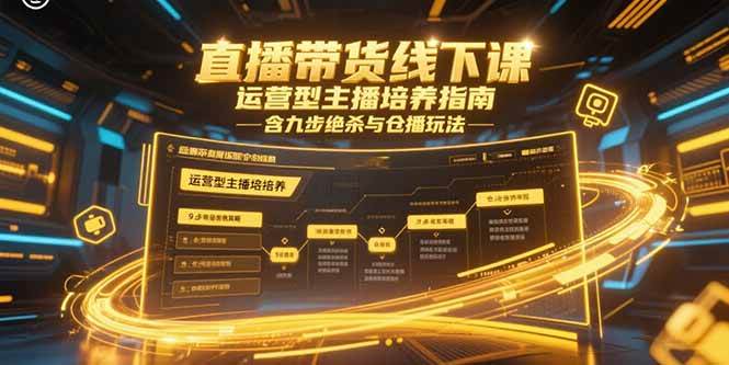 图片[1]-（15281期）直播带货线下课，运营型主播培养指南，含九步绝杀与仓播玩法