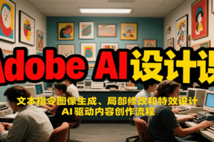 Adobe AI设计课：文本指令图像生成、局部修改和特效设计，AI驱动内容创作流程-麦资源网